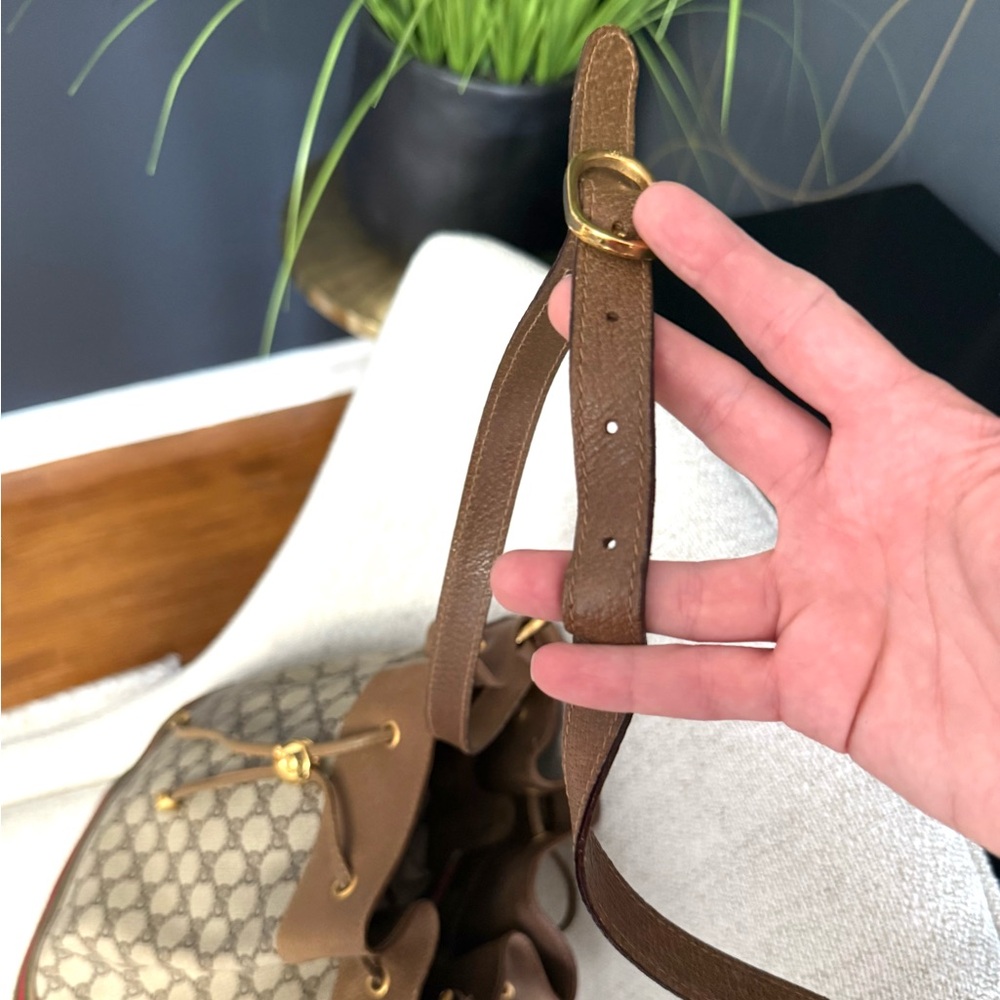Authentic Gucci bucket shoulder bag brown monogram - Picture 16 of 16